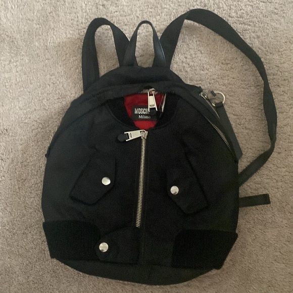 Moschino bomber jacket motif nylon backpack - Picture 2 of 2
